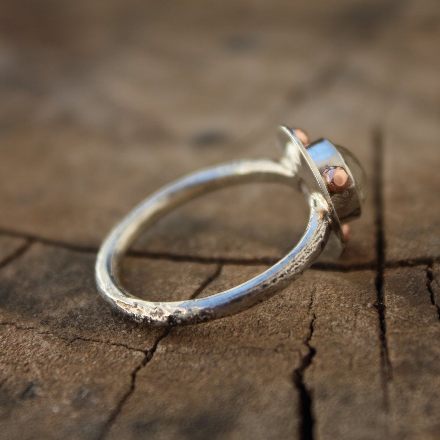 Anillo de Cuarzo Rutilado y  Plata de Ley | Hecho a Mano Talla 14