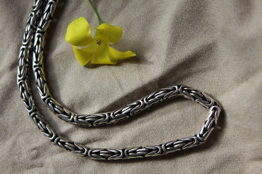 Collar de Cadena de Plata Modelo Bizantino de 45,5 cm de longitud | Arenas Jewelry - ArenasJewelry