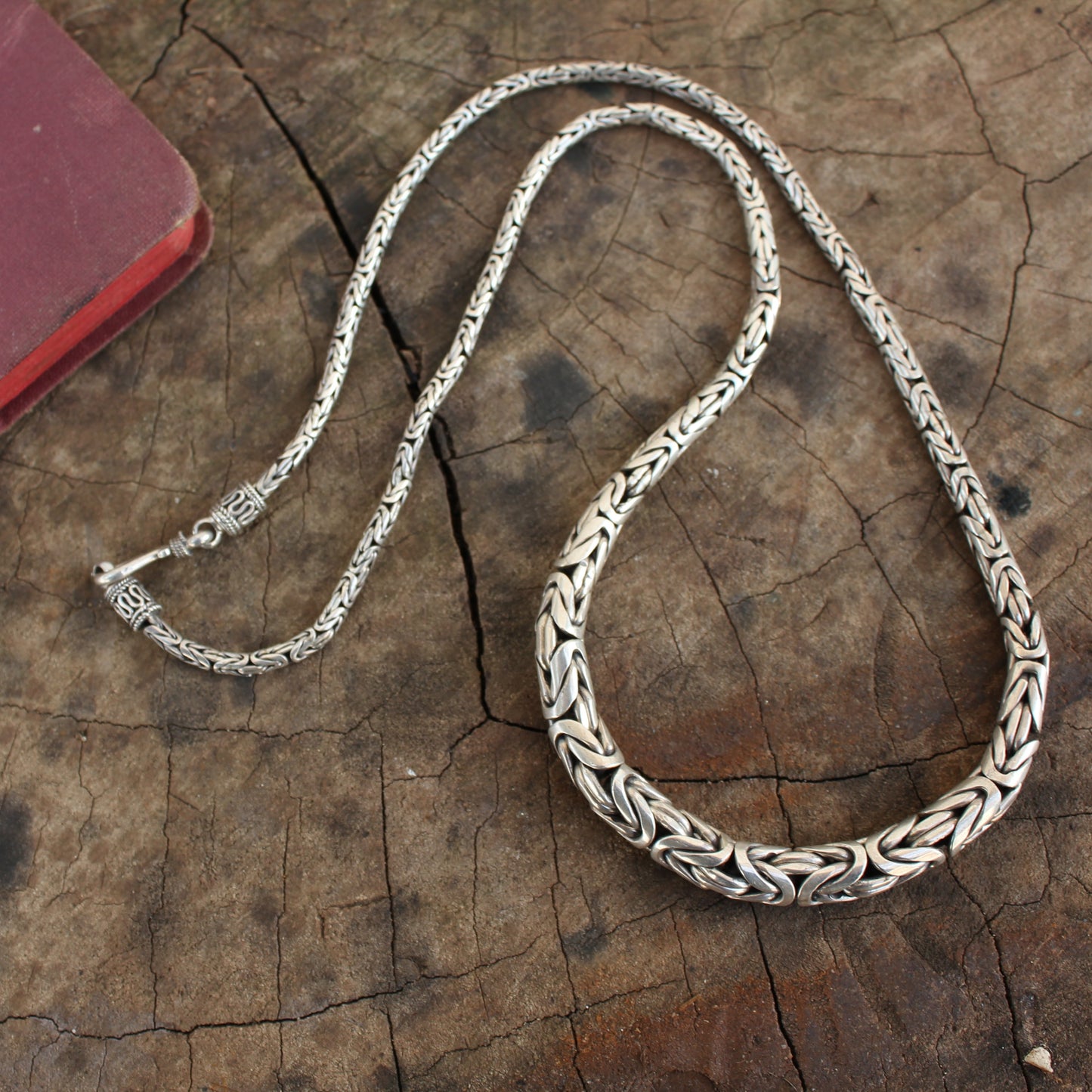 Cadena de plata estilo Bizantino 55cm de largo | Arenas Jewelry