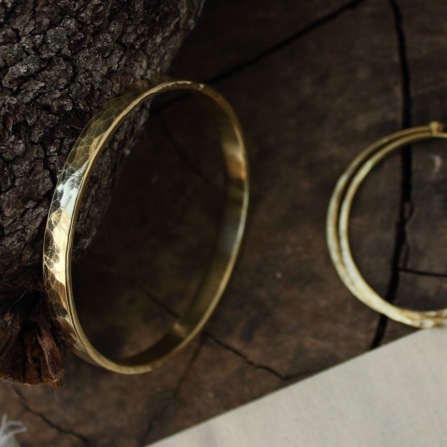 Pulsera de Laton Maciza - Brazalete Rigido - Pulsera Laton Rústica - ArenasJewelry