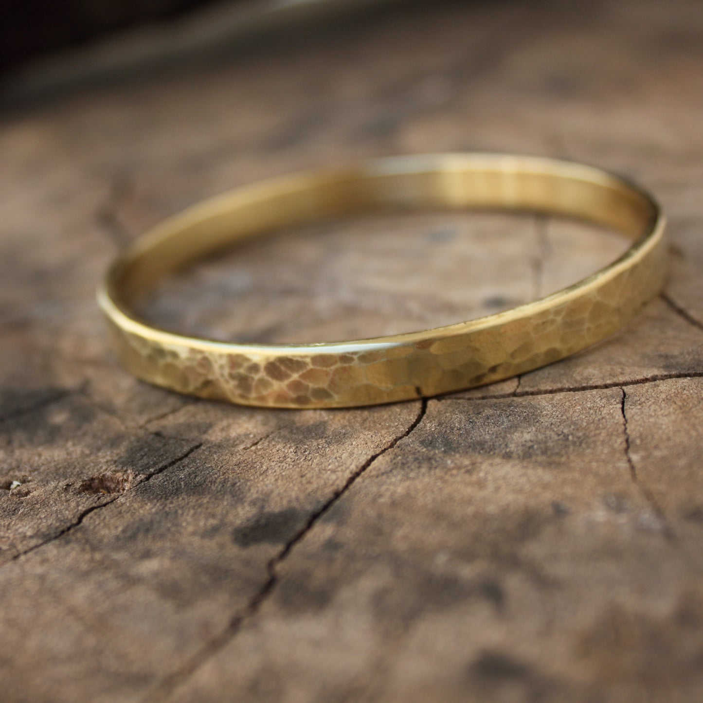 Pulsera de Laton Maciza - Brazalete Rigido - Pulsera Laton Rústica - ArenasJewelry