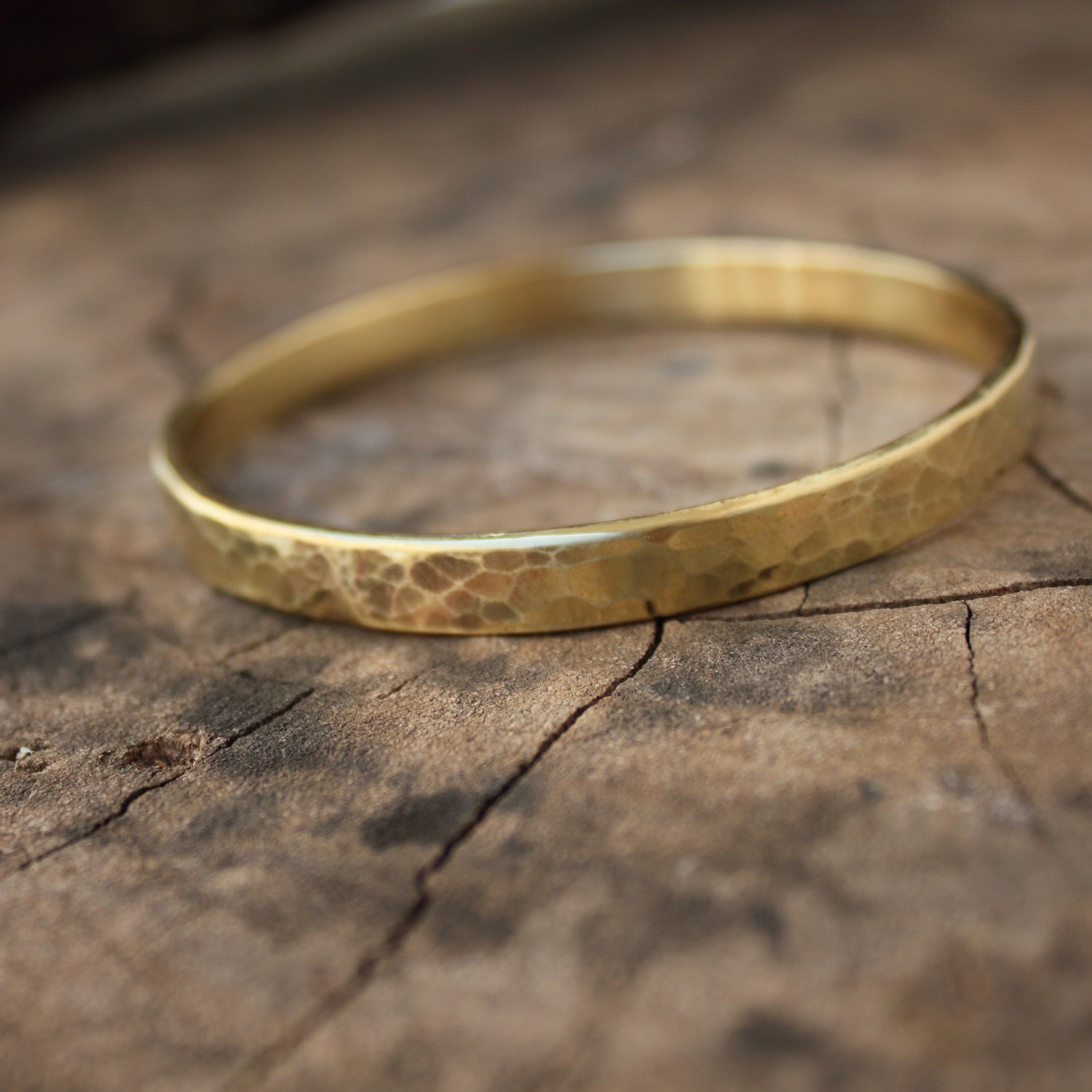 Pulsera de Laton Maciza - Brazalete Rigido - Pulsera Laton Rústica - ArenasJewelry