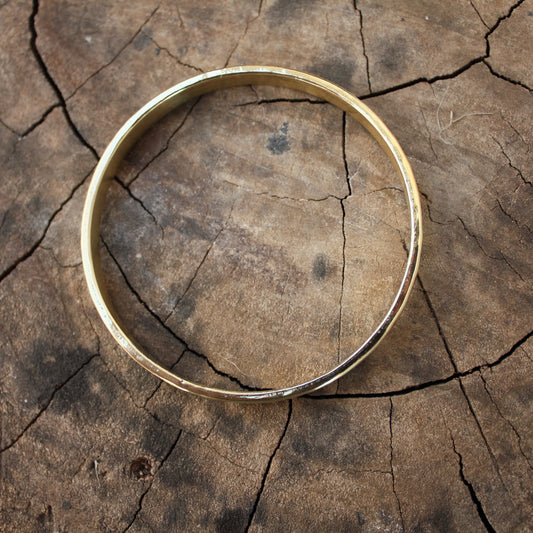 Pulsera de Laton Maciza - Brazalete Rigido - Pulsera Laton Rústica - ArenasJewelry