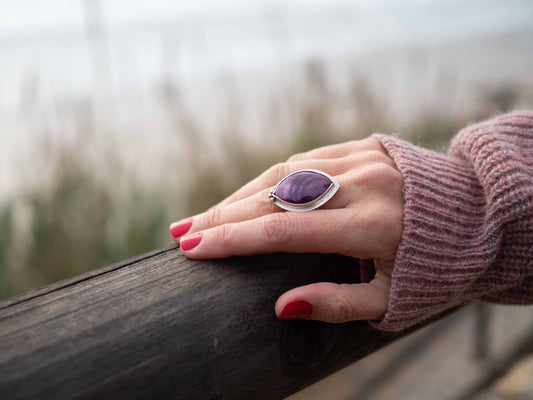 Anillo Spondylus - Anillo Concha Natural - ArenasJewelry
