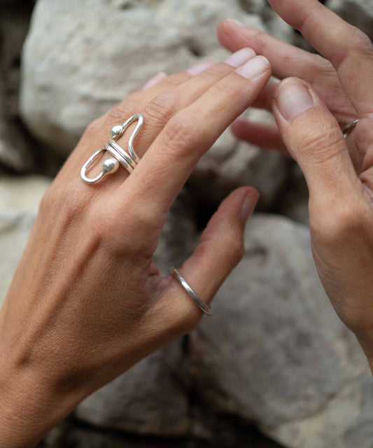 Anillo ondas de Plata Talla 12 - ArenasJewelry