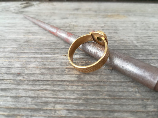 Anillo de Turmalina y  baño de oro | Hecho a Mano Talla 15 - ArenasJewelry