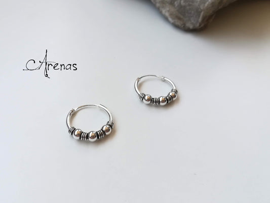 Aros de Plata 18mm - Argollas de Plata - ArenasJewelry