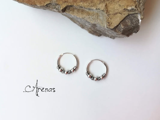 Aros de Plata 18mm - Argollas de Plata - ArenasJewelry