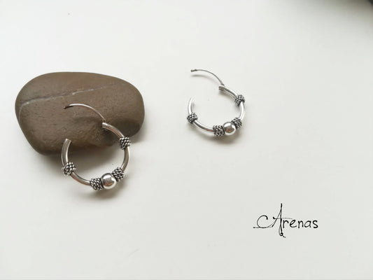 Aros de Plata 15mm - ArPlB24 - ArenasJewelry
