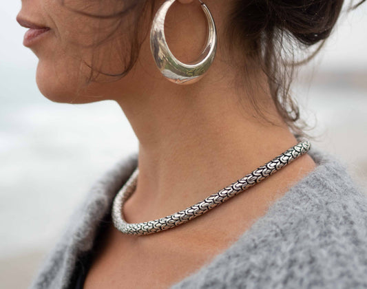 Cadena de Plata Escamas 46cm - ArenasJewelry