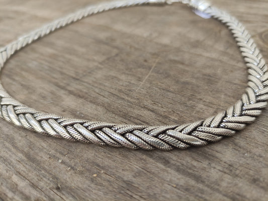 Gargantilla de Plata modelo Trenza Doble - ArenasJewelry