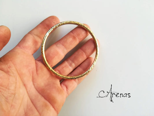 Pulsera de Latón Rígido - Brazalete - ArenasJewelry