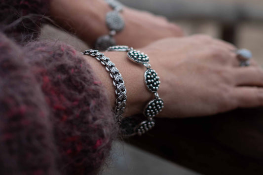 Pulsera Tribal modelo Puntas de Plata de Ley - ArenasJewelry