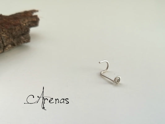 Piercing Plata Nariz Espiral - Miniatura Nariz - ArenasJewelry