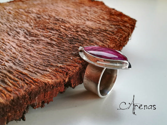 Anillo Spondylus - Anillo Concha Natural - ArenasJewelry